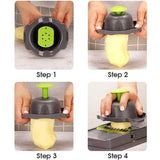 Darrahopens Home & Garden > Kitchenware > Kitchen Utensils 14-in-1 Vegetable Chopper (11 Blades+Square Tool)