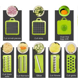 Darrahopens Home & Garden > Kitchenware > Kitchen Utensils 14-in-1 Vegetable Chopper (3 Blades+Square Tool)