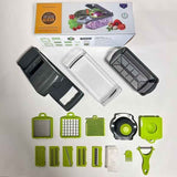 16-in-1 Vegetable Chopper (11 Blades+Square Tool)