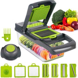 16-in-1 Vegetable Chopper (3 Blades+Spoon-shaped Tool)