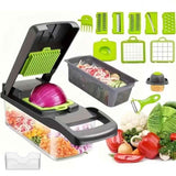 16-in-1 Vegetable Chopper (3 Blades+Square Tool)