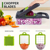 Darrahopens Home & Garden > Kitchenware > Kitchen Utensils 16-Piece Vegetable Chopper Set, Interchangeable Blades