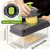 Darrahopens Home & Garden > Kitchenware > Kitchen Utensils 16-Piece Vegetable Chopper Set, Interchangeable Blades