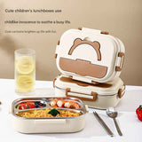 Darrahopens Home & Garden > Kitchenware > Kitchen Utensils 2 Grids 316 Stainless Steel Insulated Lunch Box with Compartments Large Capacity Bento Box with Insulated Bag