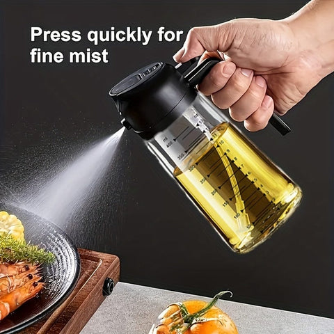 Darrahopens Home & Garden > Kitchenware > Kitchen Utensils 2-in-1 Precision Oil Control Bottle: Spray/Dispense Dual Modes, Leak-Proof, Effortless, Hands-Free.