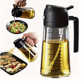 Darrahopens Home & Garden > Kitchenware > Kitchen Utensils 2-in-1 Precision Oil Control Bottle: Spray/Dispense Dual Modes, Leak-Proof, Effortless, Hands-Free.