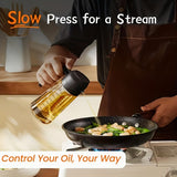 Darrahopens Home & Garden > Kitchenware > Kitchen Utensils 2-in-1 Precision Oil Control Bottle: Spray/Dispense Dual Modes, Leak-Proof, Effortless, Hands-Free.