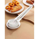 Darrahopens Home & Garden > Kitchenware > Kitchen Utensils 2-in-1 Stainless Steel Food Clamp – Kitchen Tongs with Skimmer & Slotted Spoon, Oil Drain Fryer Tool In Australia - Darrahopens