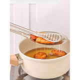 Darrahopens Home & Garden > Kitchenware > Kitchen Utensils 2-in-1 Stainless Steel Food Clamp – Kitchen Tongs with Skimmer & Slotted Spoon, Oil Drain Fryer Tool In Australia - Darrahopens