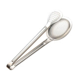 Darrahopens Home & Garden > Kitchenware > Kitchen Utensils 2-in-1 Stainless Steel Food Clamp – Kitchen Tongs with Skimmer & Slotted Spoon, Oil Drain Fryer Tool In Australia - Darrahopens