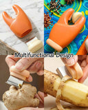Darrahopens Home & Garden > Kitchenware > Kitchen Utensils 2-Pack 2-in-1 Stainless Steel Garlic Peeler Skin Remover, Multifunctional Efficient Vegetable Peeler for Carrots, Ginger, Kitchen Tool That Avoids Garlic Smell on Your Hands（Beige） In Australia - Darrahopens