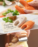 Darrahopens Home & Garden > Kitchenware > Kitchen Utensils 2-Pack 2-in-1 Stainless Steel Garlic Peeler Skin Remover, Multifunctional Efficient Vegetable Peeler for Carrots, Ginger, Kitchen Tool That Avoids Garlic Smell on Your Hands（Beige） In Australia - Darrahopens