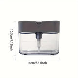 Darrahopens Home & Garden > Kitchenware > Kitchen Utensils 2-Pack Black Kitchen Press-Type Dish Soap Dispenser & Sponge Caddy - 2-in-1 Automatic Liquid Pump for Dish Scrubbers & Scouring Pads