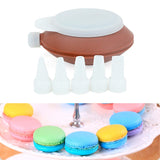 Darrahopens Home & Garden > Kitchenware > Kitchen Utensils 2-Pack Food Grade Silicone Macaron Piping Pot Squeezer with 5 Interchangeable Nozzles for Dessert Decorating and Home Baking Essentials