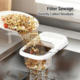 Darrahopens Home & Garden > Kitchenware > Kitchen Utensils 2-Pack Kitchen Sink Drain Basket – White Suction Mount Strainer for Food Waste, Tea Leaves & Vegetables – Space-Saving Filter with Top Storage (White)