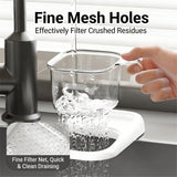 Darrahopens Home & Garden > Kitchenware > Kitchen Utensils 2-Pack Kitchen Sink Drain Basket – White Suction Mount Strainer for Food Waste, Tea Leaves & Vegetables – Space-Saving Filter with Top Storage (White)