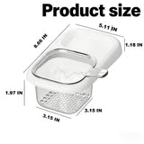 Darrahopens Home & Garden > Kitchenware > Kitchen Utensils 2-Pack Kitchen Sink Drain Basket – White Suction Mount Strainer for Food Waste, Tea Leaves & Vegetables – Space-Saving Filter with Top Storage (White)