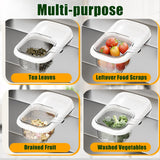 Darrahopens Home & Garden > Kitchenware > Kitchen Utensils 2-Pack Kitchen Sink Drain Basket – White Suction Mount Strainer for Food Waste, Tea Leaves & Vegetables – Space-Saving Filter with Top Storage (White)