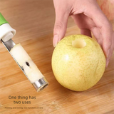 Darrahopens Home & Garden > Kitchenware > Kitchen Utensils 2 PCS 2-in-1 Apple Corer & Peeler Stainless Steel Fruit Prep Tool Red & Green Set Kitchen Gadget