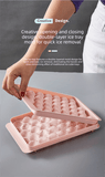 Darrahopens Home & Garden > Kitchenware > Kitchen Utensils 2 PCS Large Diamond Ice Cube Trays with Lids 4 Cavity Geometric Sphere Ice Ball Maker Mould Stackable Hard Plastic for Whiskey Cocktails Blue