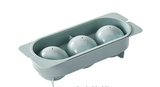 Darrahopens Home & Garden > Kitchenware > Kitchen Utensils 2 PCS Large Round Ice Cube Trays with Lids 3 Cavity Sphere Ice Ball Maker Mould Stackable Hard Plastic Slow Melting for Whiskey Cocktails Blue