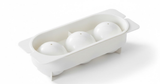 Darrahopens Home & Garden > Kitchenware > Kitchen Utensils 2 PCS Large Round Ice Cube Trays with Lids 3 Cavity Sphere Ice Ball Maker Mould Stackable Hard Plastic Slow Melting for Whiskey Cocktails White