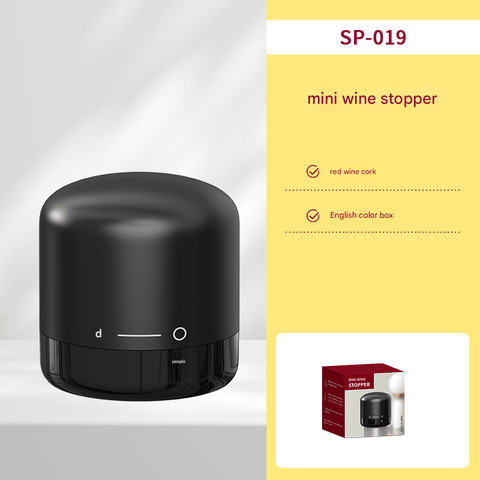 Darrahopens Home & Garden > Kitchenware > Kitchen Utensils 2-PCS Mini Red Wine Stopper Leak Proof Food Grade Silicone Vacuum Seal Reusable Wine Bottle Cap for Freshness Preservation Australian Home Use Black