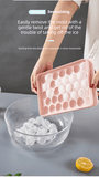 Darrahopens Home & Garden > Kitchenware > Kitchen Utensils 2 PCS Round Ice Cube Trays with Lids 14 Cavity Sphere Ice Ball Maker Mould Stackable Hard Plastic Easy Release for Whiskey Cocktails Blue