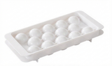 Darrahopens Home & Garden > Kitchenware > Kitchen Utensils 2 PCS Round Ice Cube Trays with Lids 14 Cavity Sphere Ice Ball Maker Mould Stackable Hard Plastic Easy Release for Whiskey Cocktails White