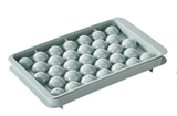 Darrahopens Home & Garden > Kitchenware > Kitchen Utensils 2 PCS Round Ice Cube Trays with Lids 33 Cavity Sphere Ice Ball Maker Mould Stackable Hard Plastic Easy Release for Cocktails Whiskey Blue
