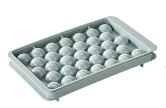 Darrahopens Home & Garden > Kitchenware > Kitchen Utensils 2 PCS Round Ice Cube Trays with Lids 33 Cavity Sphere Ice Ball Maker Mould Stackable Hard Plastic Easy Release for Cocktails Whiskey Blue