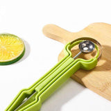 Darrahopens Home & Garden > Kitchenware > Kitchen Utensils 2-Piece 3-in-1 Stainless Steel Fruit Carving Scoop, Multi-Function Melon Seed Remover Kitchen Tool