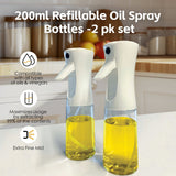 Darrahopens Home & Garden > Kitchenware > Kitchen Utensils 2 pk 200ml Refillable Oil Spray Bottles
