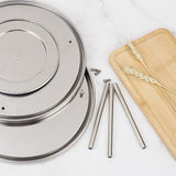 Darrahopens Home & Garden > Kitchenware > Kitchen Utensils 2-Tier Rack Lazy Susan Organiser Steel Kitchen Pantry Cabinet Storage