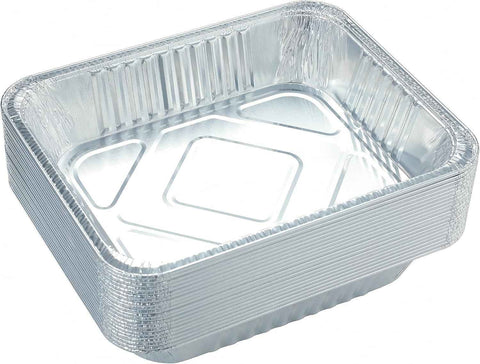 Darrahopens Home & Garden > Kitchenware > Kitchen Utensils 20 Pack Heavy-Duty Disposable Aluminum Foil Pans for Baking, Grilling & Catering – Extra Thick Rectangular Trays for Oven, BBQ & Steam Table Use (Silver)