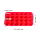 Darrahopens Home & Garden > Kitchenware > Kitchen Utensils 24 Cavity Pan Tray Silicone Mini Cupcake Cookie Baking Mold Au - Orange