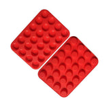 Darrahopens Home & Garden > Kitchenware > Kitchen Utensils 24 Cavity Pan Tray Silicone Mini Cupcake Cookie Baking Mold Au - Orange
