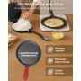 Darrahopens Home & Garden > Kitchenware > Kitchen Utensils 250mm Cast Iron Tortilla & Roti Press, Heavy-Duty Dough Taco Maker with Handle & 100 Parchment Papers, Tawa Flatbread Press In Australia - Darrahopens