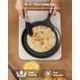 Darrahopens Home & Garden > Kitchenware > Kitchen Utensils 250mm Cast Iron Tortilla & Roti Press, Heavy-Duty Dough Taco Maker with Handle & 100 Parchment Papers, Tawa Flatbread Press In Australia - Darrahopens