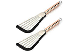 Darrahopens Home & Garden > Kitchenware > Kitchen Utensils 2Pcs Nonstick Cookware Spatula With Silicone Edge Heat Resistant Kitchen Cooking Thin Spatula Flipper