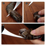 Darrahopens Home & Garden > Kitchenware > Kitchen Utensils 2PCS Shrimp Deveiner and Shellfish Opener Knife Set Stainless Steel Wood Handle