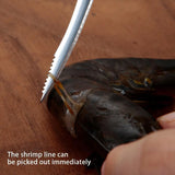 Darrahopens Home & Garden > Kitchenware > Kitchen Utensils 2PCS Shrimp Deveiner and Shellfish Opener Knife Set Stainless Steel Wood Handle
