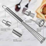 Darrahopens Home & Garden > Kitchenware > Kitchen Utensils 2pcs Stainless Steel Ball Whisk Set - Hand Whisks for Cooking and Mixing