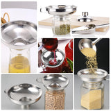 Darrahopens Home & Garden > Kitchenware > Kitchen Utensils 2pcs Stainless Steel Wide Mouth Funnel Large Bore Oil Drain Household Funnel Set