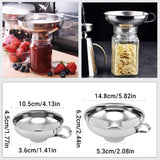 Darrahopens Home & Garden > Kitchenware > Kitchen Utensils 2pcs Stainless Steel Wide Mouth Funnel Large Bore Oil Drain Household Funnel Set