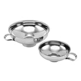 Darrahopens Home & Garden > Kitchenware > Kitchen Utensils 2pcs Stainless Steel Wide Mouth Funnel Large Bore Oil Drain Household Funnel Set