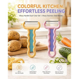 Darrahopens Home & Garden > Kitchenware > Kitchen Utensils 2Pcs Y Shaped Vegetable Peeler for Fruit Carrot Cucumber Potatoes, Fruit Peeler with Hanging Hole for Kitchen In Australia - Darrahopens