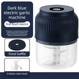 Darrahopens Home & Garden > Kitchenware > Kitchen Utensils 3-blade cutter head Blue Wireless Electric Garlic Chopper 300ml Portable Mini Food Processor USB Rechargeable for Baby Food and Dipping Sauce Essential Local Kitchen Tool