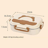 Darrahopens Home & Garden > Kitchenware > Kitchen Utensils 3 Grids 316 Stainless Steel Insulated Lunch Box with Compartments Large Capacity Bento Box with Insulated Bag