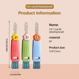 Darrahopens Home & Garden > Kitchenware > Kitchen Utensils 3-in-1 Crevice Brush - Multifunctional - Lid Brush - Suitable for small spaces, various cups and bottles